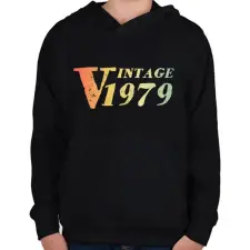 PRINTFASHION 1979 - Gyerek kapucnis pulóver - Fekete gyerek pulóver, kardigán