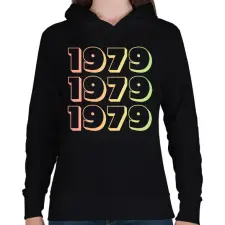 PRINTFASHION 1979 - Női kapucnis pulóver - Fekete női pulóver, kardigán