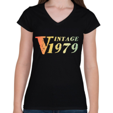 PRINTFASHION 1979 - Női V-nyakú póló - Fekete női póló