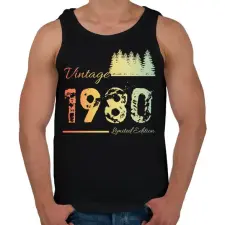 PRINTFASHION 1980 - Férfi atléta - Fekete atléta, trikó