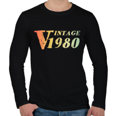 PRINTFASHION 1980 - Férfi hosszú ujjú póló - Fekete