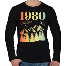 PRINTFASHION 1980 - Férfi hosszú ujjú póló - Fekete férfi póló