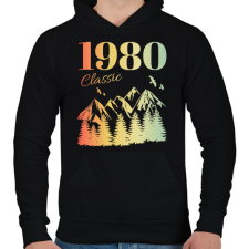 PRINTFASHION 1980 - Férfi kapucnis pulóver - Fekete férfi pulóver, kardigán