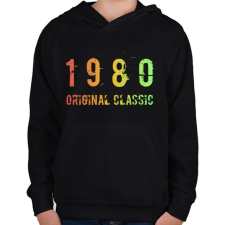 PRINTFASHION 1980 - Gyerek kapucnis pulóver - Fekete gyerek pulóver, kardigán