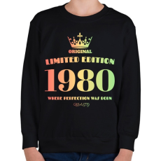 PRINTFASHION 1980 - Gyerek pulóver - Fekete