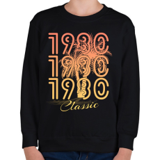 PRINTFASHION 1980 - Gyerek pulóver - Fekete