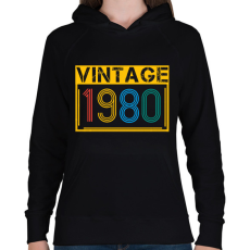 PRINTFASHION 1980 - Női kapucnis pulóver - Fekete