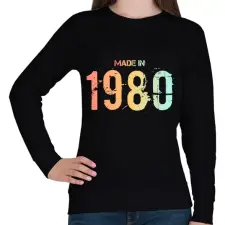 PRINTFASHION 1980 - Női pulóver - Fekete női pulóver, kardigán