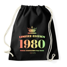 PRINTFASHION 1980 - Sportzsák, Tornazsák - Fekete tornazsák