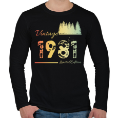 PRINTFASHION 1981 - Férfi hosszú ujjú póló - Fekete