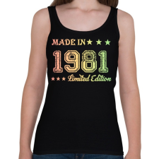 PRINTFASHION 1981 - Női atléta - Fekete női trikó