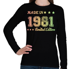 PRINTFASHION 1981 - Női hosszú ujjú póló - Fekete