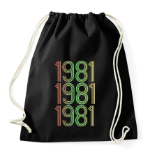 PRINTFASHION 1981 - Sportzsák, Tornazsák - Fekete tornazsák