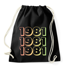 PRINTFASHION 1981 - Sportzsák, Tornazsák - Fekete tornazsák