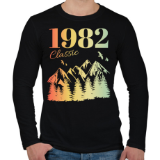 PRINTFASHION 1982 - Férfi hosszú ujjú póló - Fekete