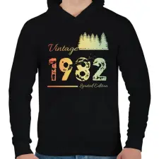 PRINTFASHION 1982 - Férfi kapucnis pulóver - Fekete férfi pulóver, kardigán