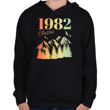 PRINTFASHION 1982 - Gyerek kapucnis pulóver - Fekete gyerek pulóver, kardigán