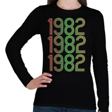 PRINTFASHION 1982 - Női hosszú ujjú póló - Fekete