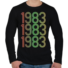 PRINTFASHION 1983 - Férfi hosszú ujjú póló - Fekete