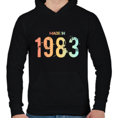 PRINTFASHION 1983 - Férfi kapucnis pulóver - Fekete