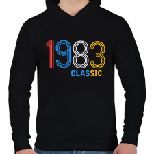 PRINTFASHION 1983 - Férfi kapucnis pulóver - Fekete férfi pulóver, kardigán
