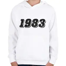 PRINTFASHION 1983 - Gyerek kapucnis pulóver - Fehér gyerek pulóver, kardigán
