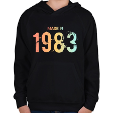 PRINTFASHION 1983 - Gyerek kapucnis pulóver - Fekete gyerek pulóver, kardigán