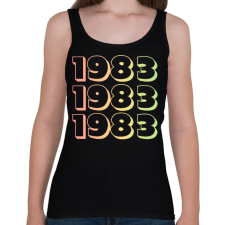 PRINTFASHION 1983 - Női atléta - Fekete női trikó