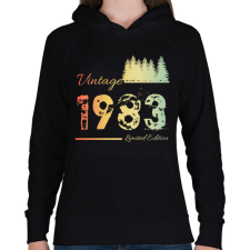 PRINTFASHION 1983 - Női kapucnis pulóver - Fekete női pulóver, kardigán