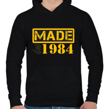 PRINTFASHION 1984 - Férfi kapucnis pulóver - Fekete férfi pulóver, kardigán