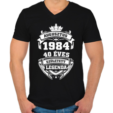 PRINTFASHION 1984 - Férfi V-nyakú póló - Fekete