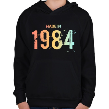 PRINTFASHION 1984 - Gyerek kapucnis pulóver - Fekete gyerek pulóver, kardigán
