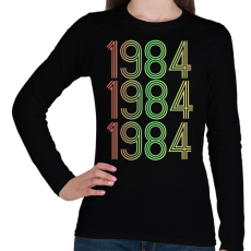 PRINTFASHION 1984 - Női hosszú ujjú póló - Fekete
