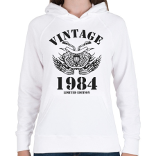 PRINTFASHION 1984 - Női kapucnis pulóver - Fehér női pulóver, kardigán