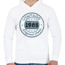 PRINTFASHION 1985 - Férfi kapucnis pulóver - Fehér férfi pulóver, kardigán
