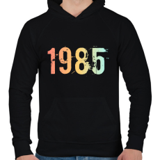 PRINTFASHION 1985 - Férfi kapucnis pulóver - Fekete