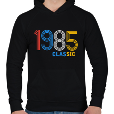 PRINTFASHION 1985 - Férfi kapucnis pulóver - Fekete