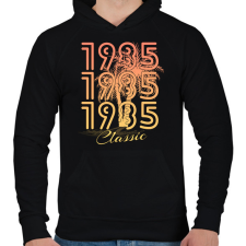 PRINTFASHION 1985 - Férfi kapucnis pulóver - Fekete férfi pulóver, kardigán