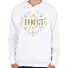 PRINTFASHION 1985 - Gyerek kapucnis pulóver - Fehér