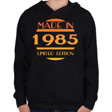 PRINTFASHION 1985 - Gyerek kapucnis pulóver - Fekete