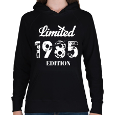 PRINTFASHION 1985 - Női kapucnis pulóver - Fekete női pulóver, kardigán