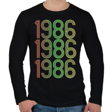 PRINTFASHION 1986 - Férfi hosszú ujjú póló - Fekete