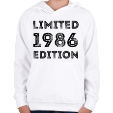 PRINTFASHION 1986 - Gyerek kapucnis pulóver - Fehér