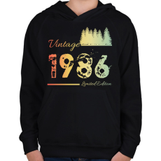 PRINTFASHION 1986 - Gyerek kapucnis pulóver - Fekete