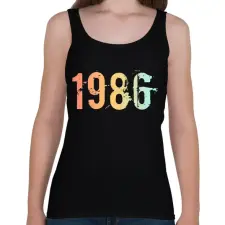 PRINTFASHION 1986 - Női atléta - Fekete női trikó