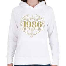 PRINTFASHION 1986 - Női kapucnis pulóver - Fehér női pulóver, kardigán
