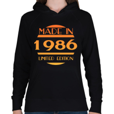 PRINTFASHION 1986 - Női kapucnis pulóver - Fekete