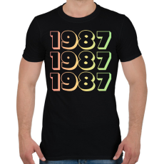 PRINTFASHION 1987 - Férfi póló - Fekete