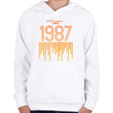 PRINTFASHION 1987 - Gyerek kapucnis pulóver - Fehér