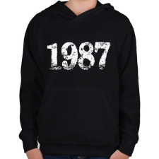 PRINTFASHION 1987 - Gyerek kapucnis pulóver - Fekete gyerek pulóver, kardigán